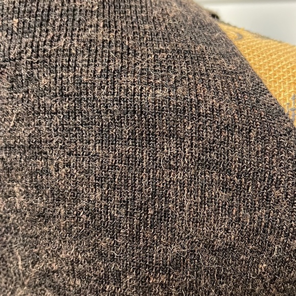 ZARA KNIT ITALIAN BROWN YARN HIGH NECK ASYMMETRIC TUNIC STYLE TOP SMALL - Picture 10 of 13